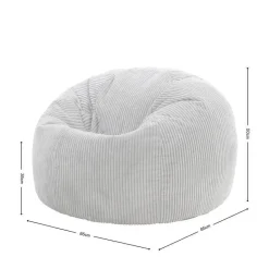 icon Zitzak Kingston - Corduroy Zitzak Volwassenen - Grijs Outlet