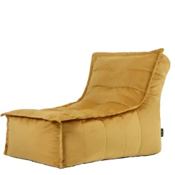 icon Zitzak Lounger Dolce - Fluwelen Zitzak - Geel Sale