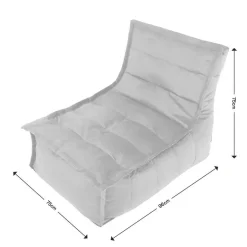 icon Zitzak Lounger Dolce - Fluwelen Zitzak - Geel Sale