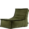 icon Zitzak Lounger Dolce - Fluwelen Zitzak - Olijfgroen Hot