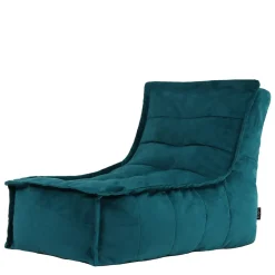 icon Zitzak Lounger Dolce - Fluwelen Zitzak - Blauwgroen Sale