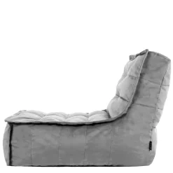 icon Zitzak Lounger Dolce - Fluwelen Zitzak - Houtskool Sale