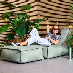 icon Zitzak Lounger en Poef Dolce - Zitzak Buiten - Saliegroen Best