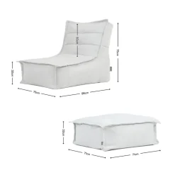 icon Zitzak Lounger en Poef Dolce - Zitzak Buiten - Saliegroen Best