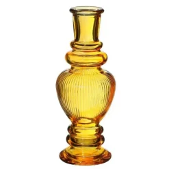 Ideas 4 Seasons Bloemenvaas Venice - glas - geel - D5.7 x H15 cm Discount