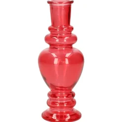 Ideas 4 Seasons Bloemenvaas Venice - glas - koraal rood - D5.7 x H15 cm Discount