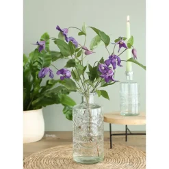 Ideas 4 Seasons Ideas4Seasons Flesvaas Berlin - glas - transparant - D9 x H21 cm Outlet