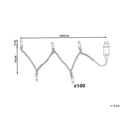 Beliani IGALIKU - LED kerstverlichting - Zwart - 1350 cm - PVC Sale