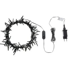 Beliani IGALIKU - LED kerstverlichting - Zwart - 1350 cm - PVC Sale