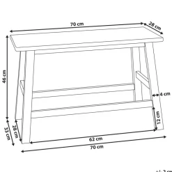 Leen Bakker IGUAZU - Bankje - Lichtbruin - Bamboe Online