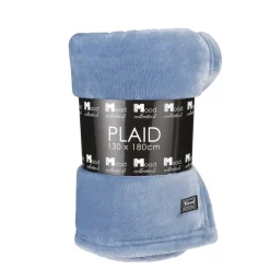In the Mood Collection Famke Fleece Plaid - 180 x 130 cm - Lichtblauw Outlet