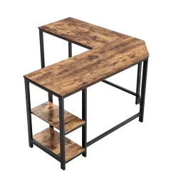 Parya Home Industrieel hoek bureau - MDF - Metaal - Zwart Best