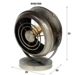 Dimehouse Industriele tafellamp Bame - 20x29x33 cm - Zilver - Zilverkleurig New