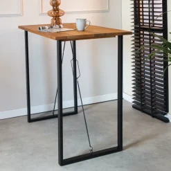 Dimehouse Industriële bartafel Vegas 130x70x110 cm Mangohout - Mangohout - Bruin Hot