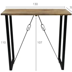 Dimehouse Industriële bartafel Vegas 130x70x110 cm Mangohout - Mangohout - Bruin Hot