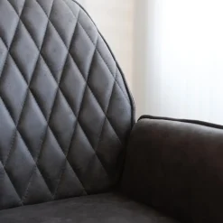 Dimehouse Industriële draaibare bureaustoel Novan antraciet - 52x57x87 cm - Stof - Grijs Online