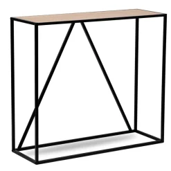 Nordlys Industriële houten en zwarte metalen consolestijl Sale