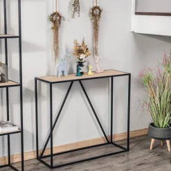 Nordlys Industriële houten en zwarte metalen consolestijl Sale