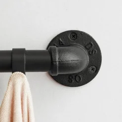 ACAZA Industriële Kapstok met 8 Haken, Kledingstang, Ophang Rail - Metaal - Zwart Best