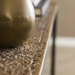 Dimehouse Industriële sidetable Lizzy metallic brons - 25x75x75 cm - Brons - Bronskleurig Sale