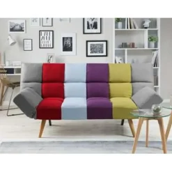 Beliani INGARO - Slaapbank 3-zits - Multicolor - Polyester Online