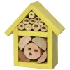 Decoris Insectenhotel - geel - vurenhout - 11 cm