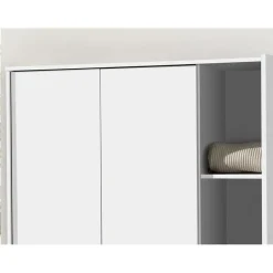 Interiax Kledingkast 'Amelie' - Wit - 3 Deurs - 180x120x54 cm Best