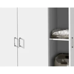 Interiax Kledingkast 'Amelie' - Wit - 3 Deurs - 180x120x54 cm Best