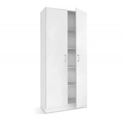 Interiax Kledingkast 'Amelie' - Wit - 2 Deurs - 180x80x40 cm Clearance