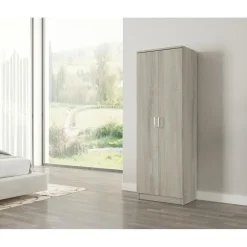 Interiax Kledingkast 'Amelie' - Sonoma Eik - 2 Deurs - 180x60x40 cm Hot