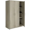 Interiax Kledingkast 'Amelie' - Sonoma Eik - 3 Deurs - 180x120x54 cm Discount