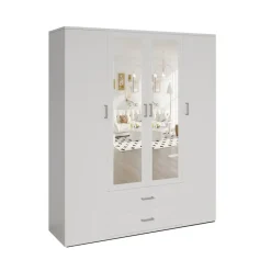 Interiax Kledingkast 'Lena' - Sonoma Eik - 4 Deurs - 185x160x52cm Sale