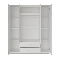 Interiax Kledingkast 'Lena' - Sonoma Eik - 4 Deurs - 185x160x52cm Sale