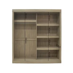 Interiax Kledingkast 'Mila' - Sonoma Eik - Schuifdeurkast - 197x182x52 cm Sale