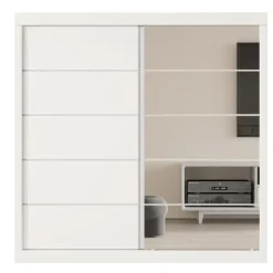 Interiax Kledingkast 'Mila' - Wit - Schuifdeurkast - 197x182x52 cm Outlet