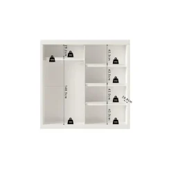 Interiax Kledingkast 'Mila' - Wit - Schuifdeurkast - 197x182x52 cm Outlet