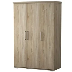 Interiax Kledingkast 'Mila' - Sonoma Eik - 3 Deurs - 183x120x52cm Hot