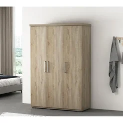 Interiax Kledingkast 'Mila' - Sonoma Eik - 3 Deurs - 183x120x52cm Hot