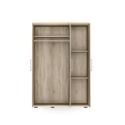 Interiax Kledingkast 'Mila' - Sonoma Eik - 3 Deurs - 183x120x52cm Hot