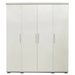 Interiax Kledingkast 'Mila' - Wit - 4 Deurs - 183x120x52cm Discount
