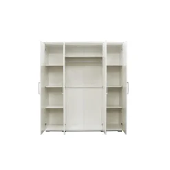 Interiax Kledingkast 'Mila' - Wit - 4 Deurs - 183x120x52cm Discount