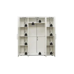 Interiax Kledingkast 'Mila' - Wit - 4 Deurs - 183x120x52cm Discount