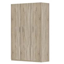 Interiax Kledingkast 'Mila' - Sonoma Eik - 3 Deurs - 180x120x42 cm New