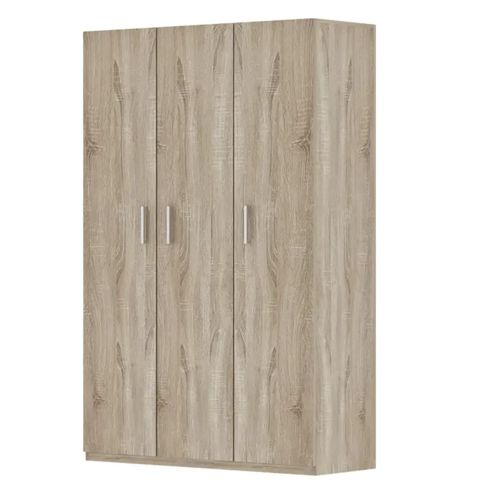 Interiax Kledingkast 'Mila' - Sonoma Eik - 3 Deurs - 180x120x42 cm New