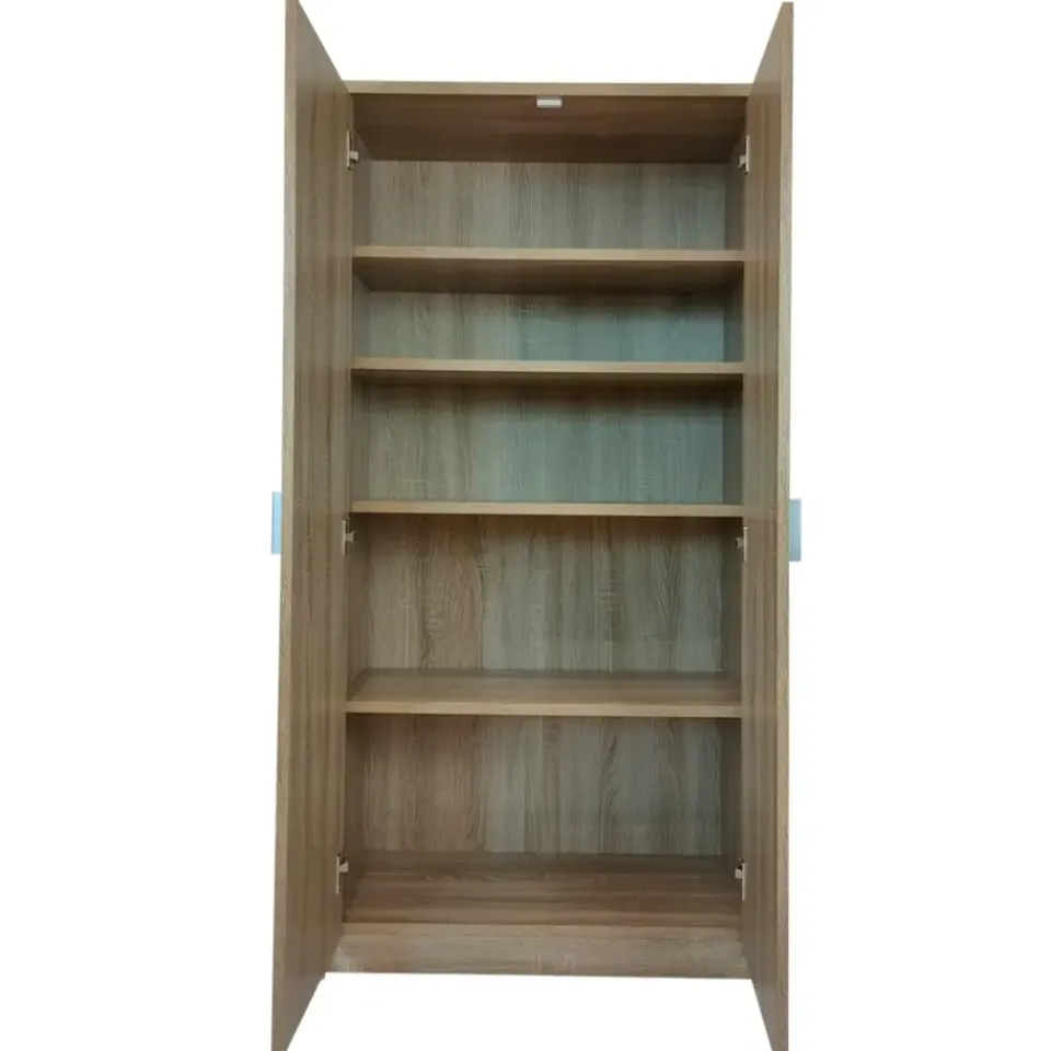 Interiax Opbergkast - Kledingkast 'Aurora' - Sonoma Eik - 2 Deurs - 148x72x36cm Discount