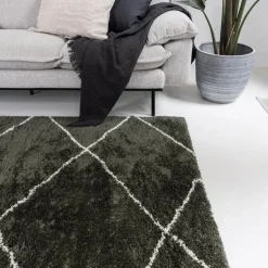 Interieur05 berber vloerkleed Nea groen/cream - 330 x 240 cm Clearance