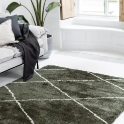 Interieur05 berber vloerkleed Nea groen/cream - 330 x 240 cm Clearance