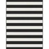 Eva Interior Interieur05 Buitenkleed Stripes zwart/wit dubbelzijdig - 290 x 200 cm Discount