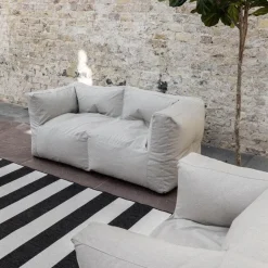 Eva Interior Interieur05 Buitenkleed Stripes zwart/wit dubbelzijdig - 290 x 200 cm Discount