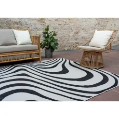 Interieur05 Buitenkleed Swirl Zwart - 290 x 200 cm Best